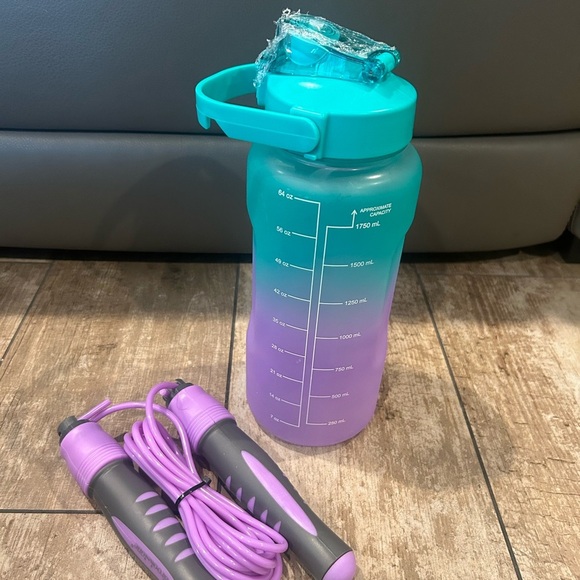 Teal and Purple Motivational Water Bottle - Picture 3 of 3